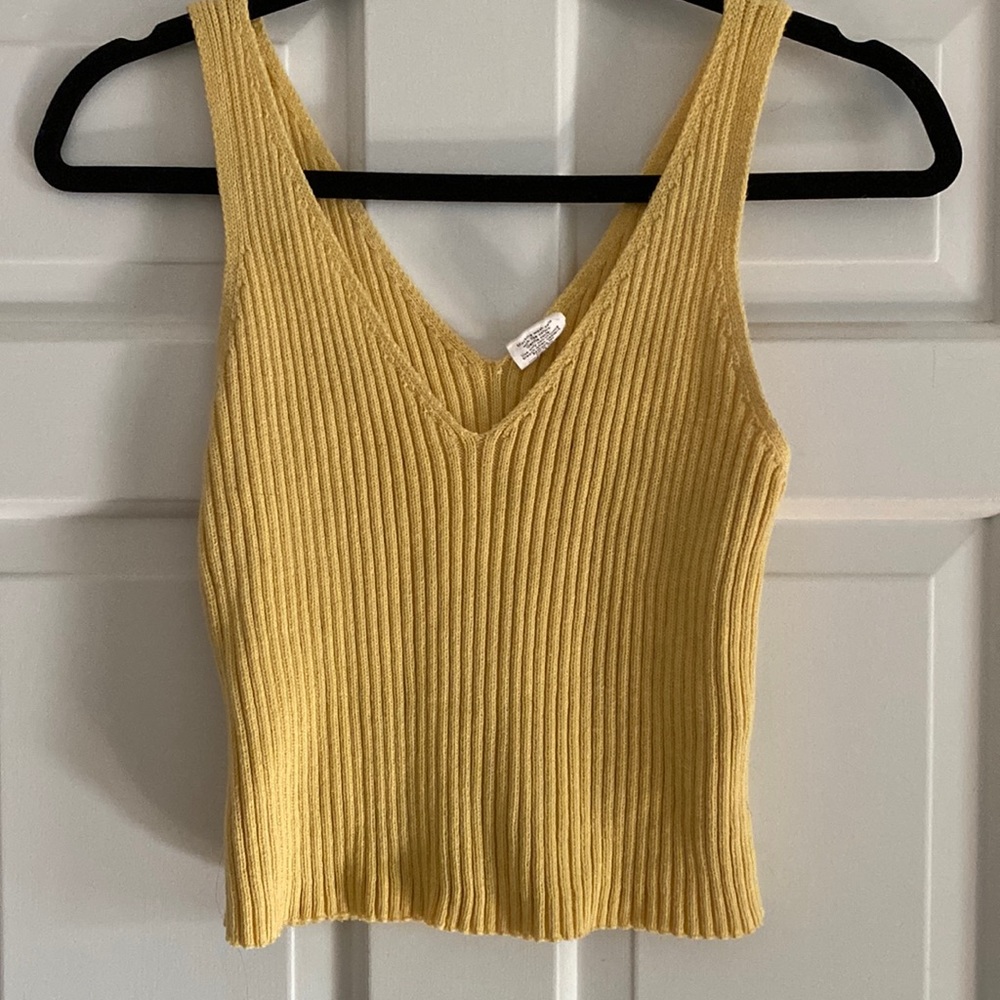 Yellow Cropped Tank